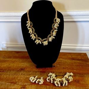 Vintage 50s-60s Gold tone Faux Pearl Trio